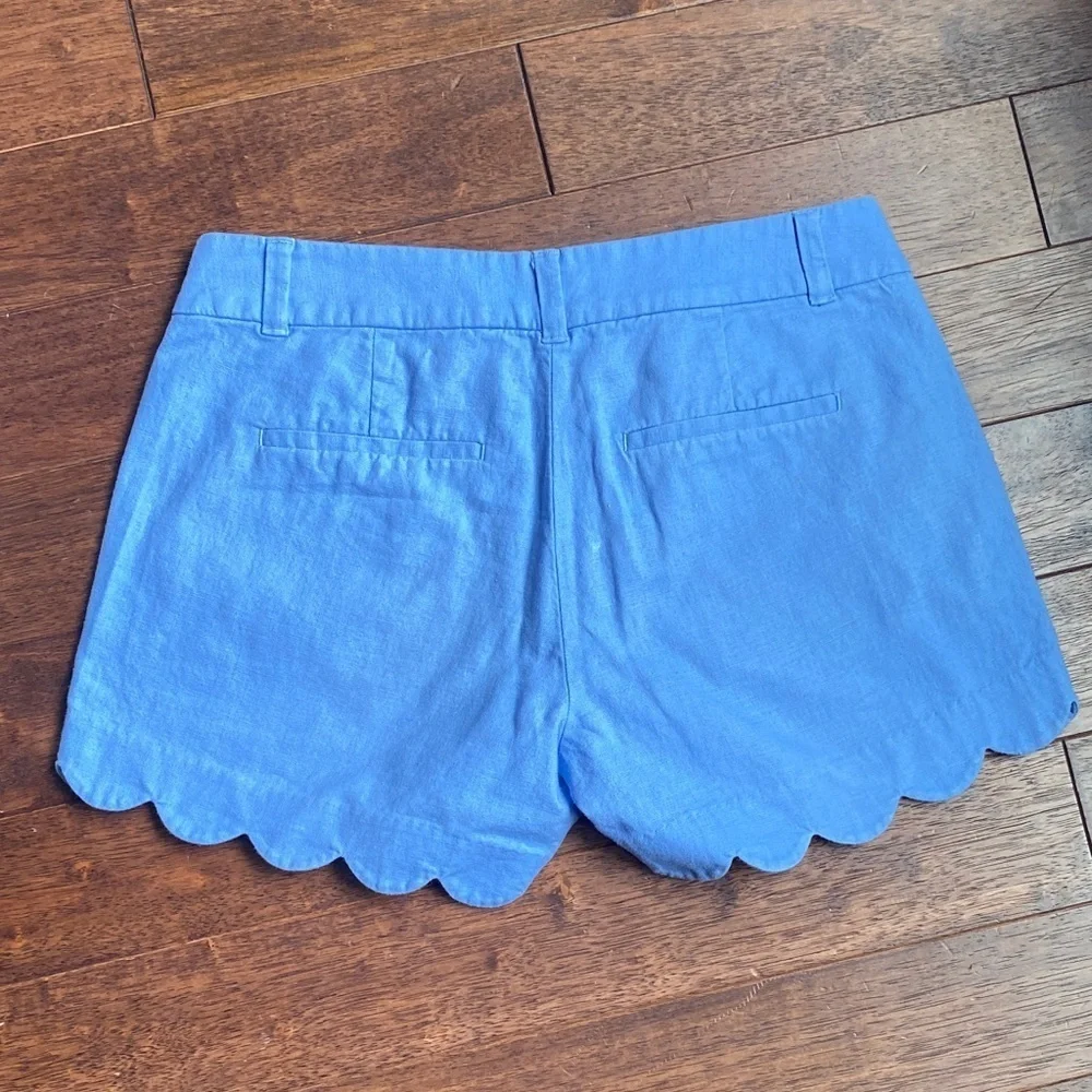 J. Crew Azure Scallop Shorts